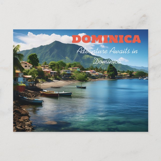 DOMINICA ADVENTURE AWAITS  POSTCARD (Front)