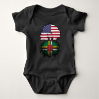Dominica Dominican American USA Tree Roots Flag