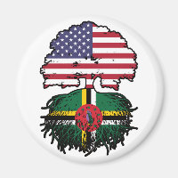 Dominica Dominican American USA Tree Roots Flag