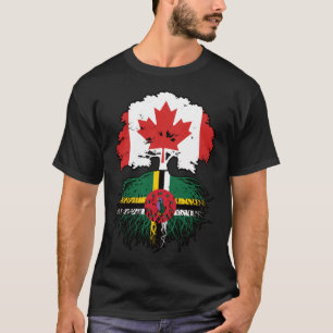 Dominica Dominican Canadian Canada Tree Roots Flag T-Shirt