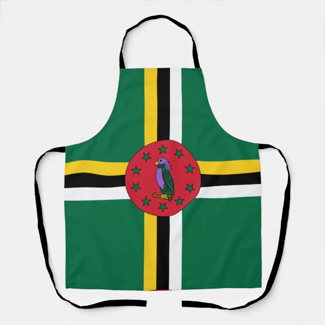 Dominica flag All-Over Print Apron (Front)