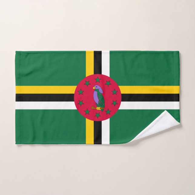 Dominica Flag Bath Towel Set (Hand Towel)