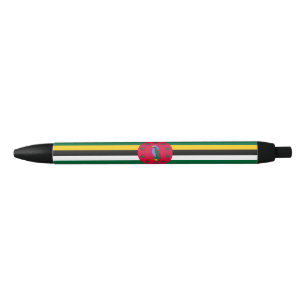 Dominica Flag Black Ink Pen