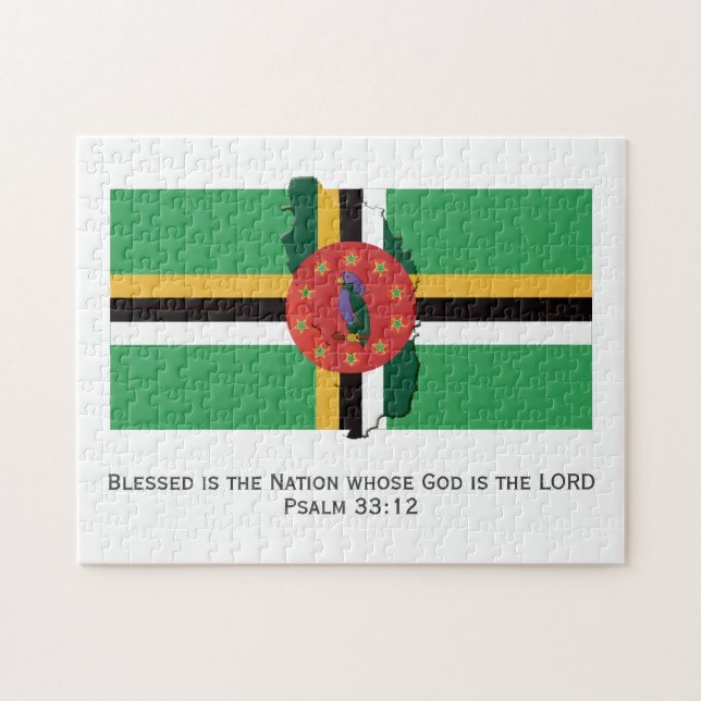 DOMINICA FLAG | Blessed Nation | Dominican Jigsaw Puzzle (Horizontal)