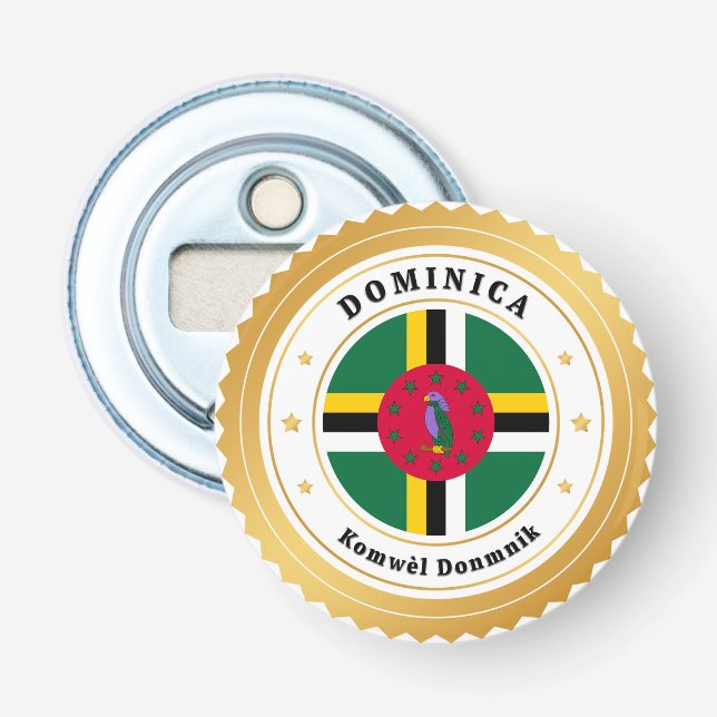 Dominica Flag Bottle Opener (Front)