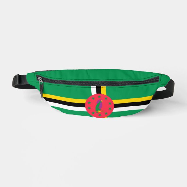 Dominica flag bum bags (Front)