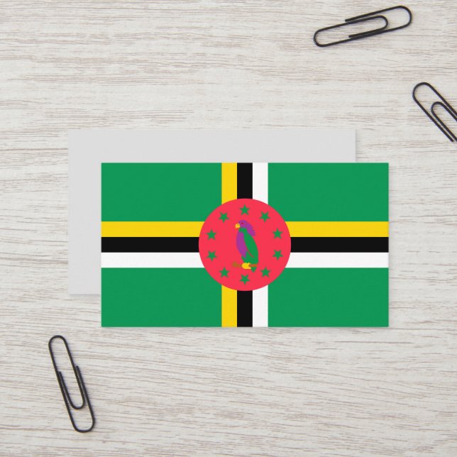 Dominica flag business card (Front/Back In Situ)
