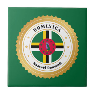 Dominica Flag Ceramic Tile