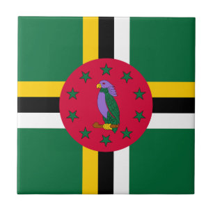 Dominica Flag Ceramic Tile