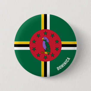 Dominica Flag Charming Patriotic 6 Cm Round Badge