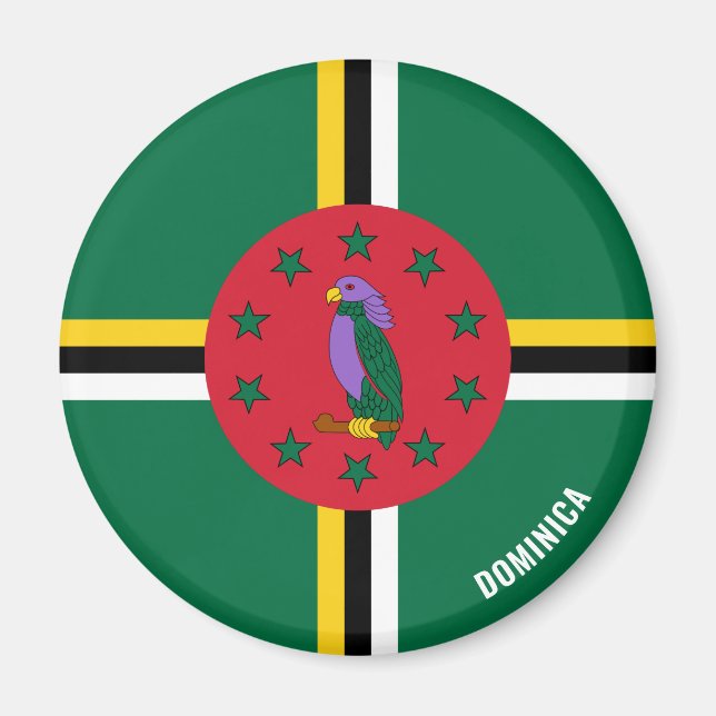 Dominica Flag Charming Patriotic Magnet (Front)
