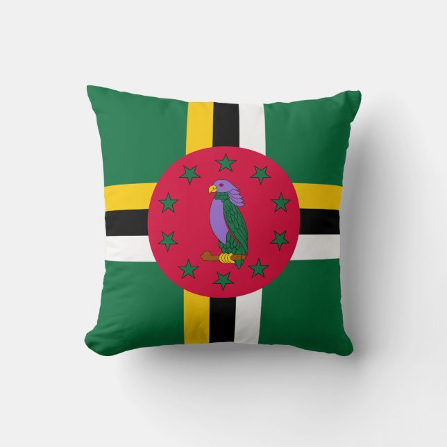 Dominica Flag Cushion (Front)