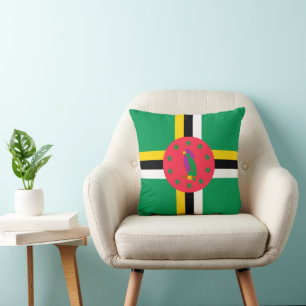 Dominica flag cushion