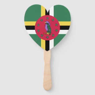 Dominica Flag Emblem Hand Fan