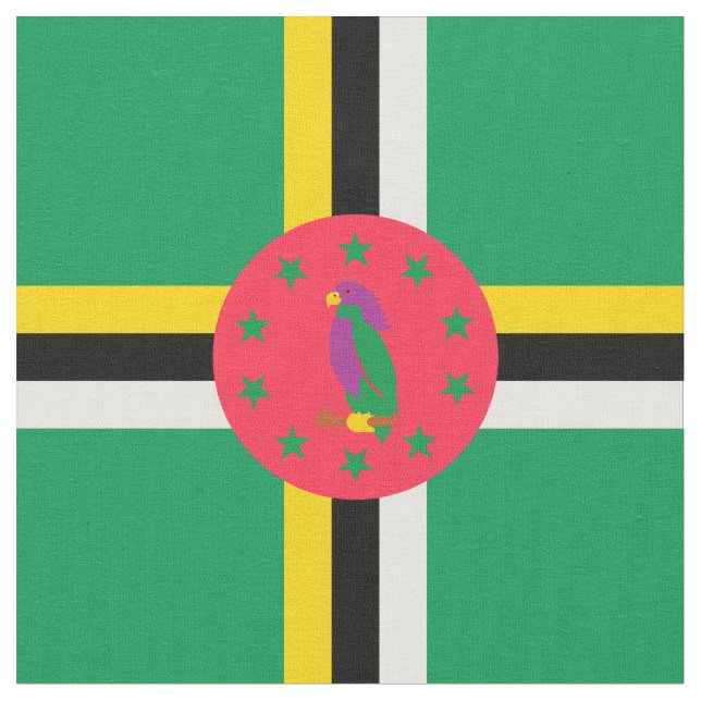 Dominica flag fabric (Close Up)