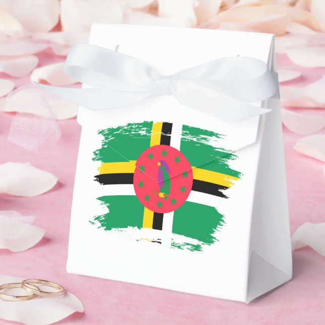 Dominica flag favour box (Wedding)