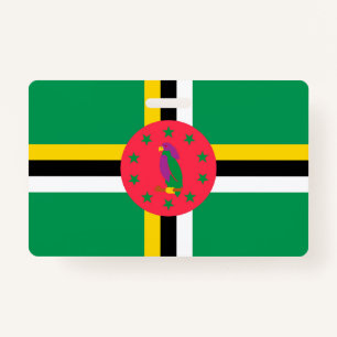 Dominica flag ID badge