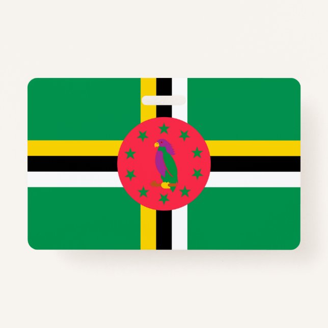 Dominica flag ID badge (Front)