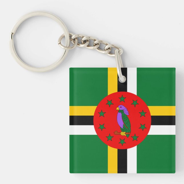 Dominica Flag  Key Ring (Front)