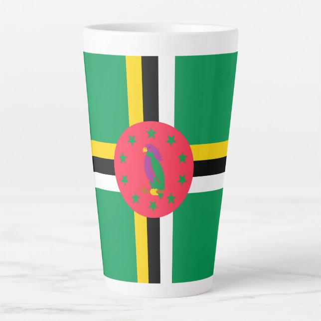 Dominica flag latte mug (Front)