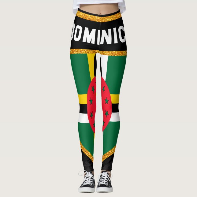Dominica Flag Leggings (Front)