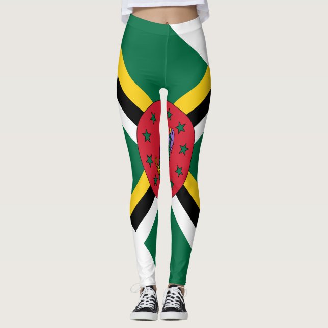 Dominica flag Leggings (Front)