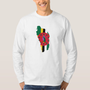 Dominica Flag map DM T-Shirt