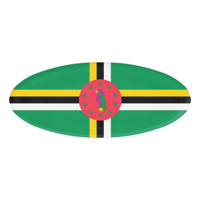 Dominica flag name tag (Front)