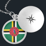 Dominica Flag Necklace<br><div class="desc">Necklace with the national flag of Dominica. Collar con la Bandera de Dominica.</div>