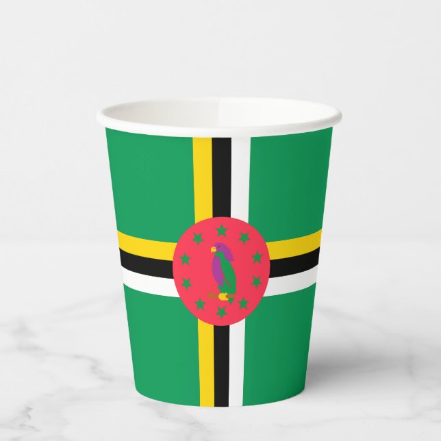 Dominica flag paper cups (Left)