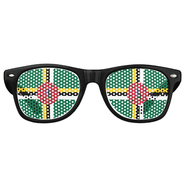 Dominica flag Party Sunglasses (Front)