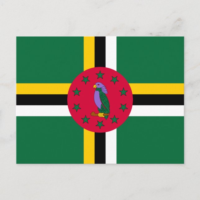 Dominica Flag Postcard (Front)