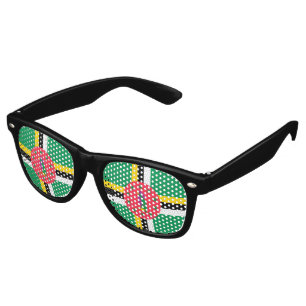 Dominica flag retro sunglasses