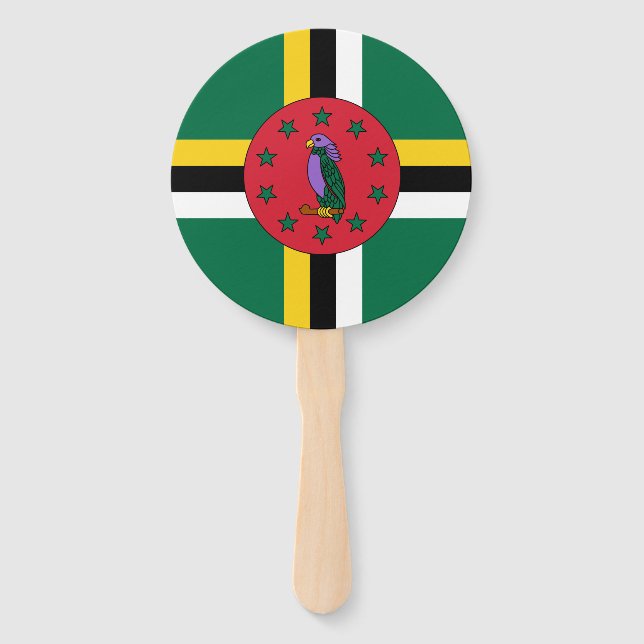Dominica flag Set of Fans (Front)