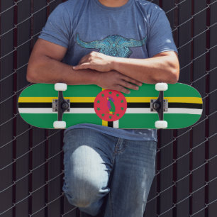 Dominica flag skateboard