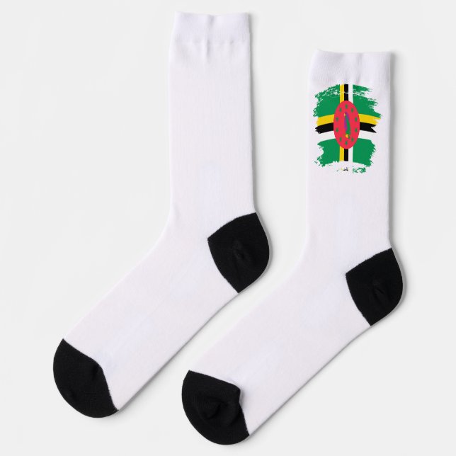 Dominica flag socks (Left)