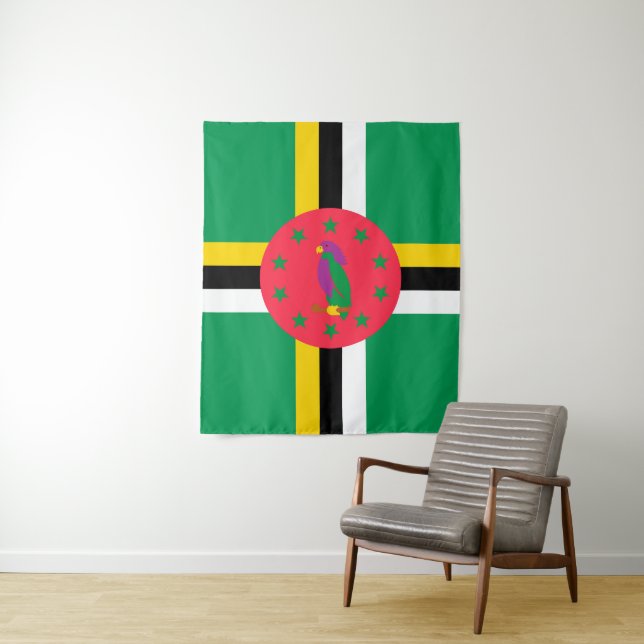 Dominica flag tapestry (In Situ)