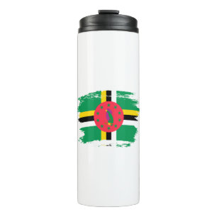 Dominica flag thermal tumbler