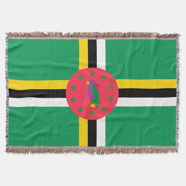 Dominica flag throw blanket (Front)