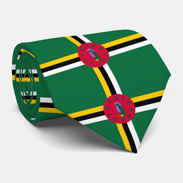 Dominica Flag Tie (Rolled)