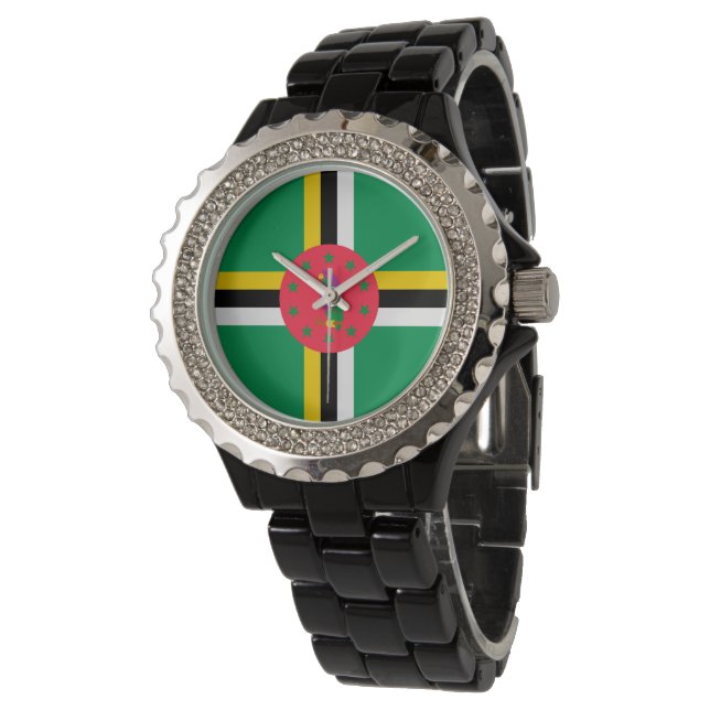 Dominica flag watch (Angled)