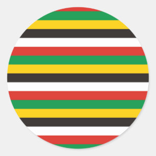 Dominica guyana flag stripes classic round sticker