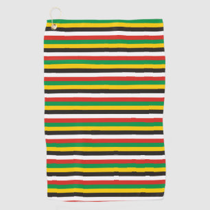 Dominica guyana flag stripes country line pattern  golf towel