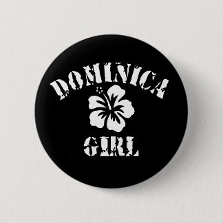 Dominica Pink Girl 6 Cm Round Badge