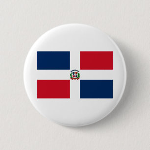 Dominica Republic Flag 6 Cm Round Badge