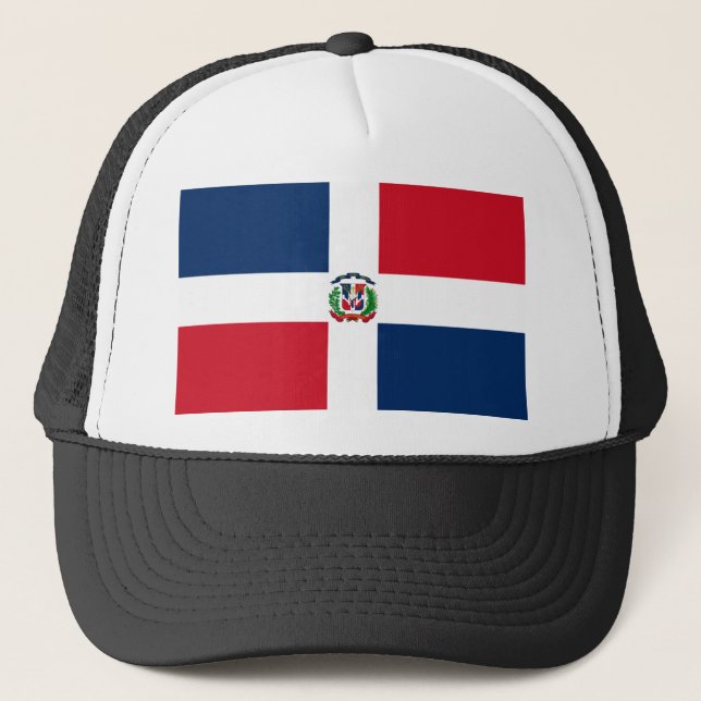Dominica Republic Flag Trucker Hat (Front)