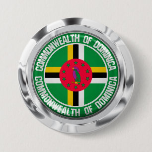 Dominica Round Emblem 7.5 Cm Round Badge