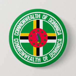 Dominica Round Emblem 7.5 Cm Round Badge