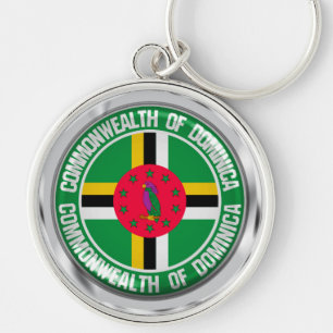 Dominica Round Emblem Key Ring