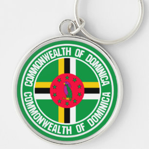 Dominica Round Emblem Key Ring